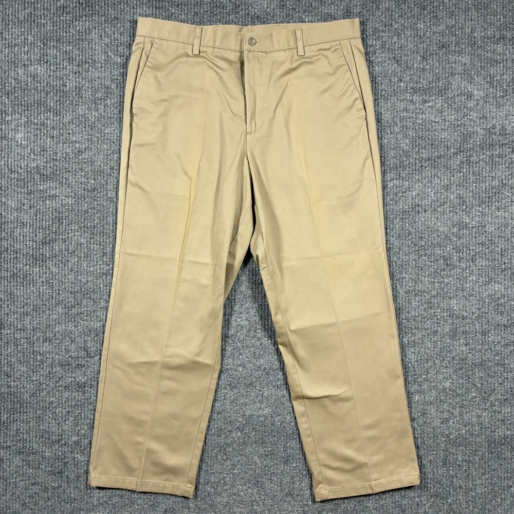 Dockers Mens Dress Pants Size 38x30 Tan Classic Fit Flat Front‎ High Rise
